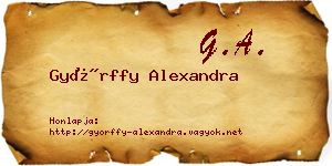 Győrffy Alexandra névjegykártya